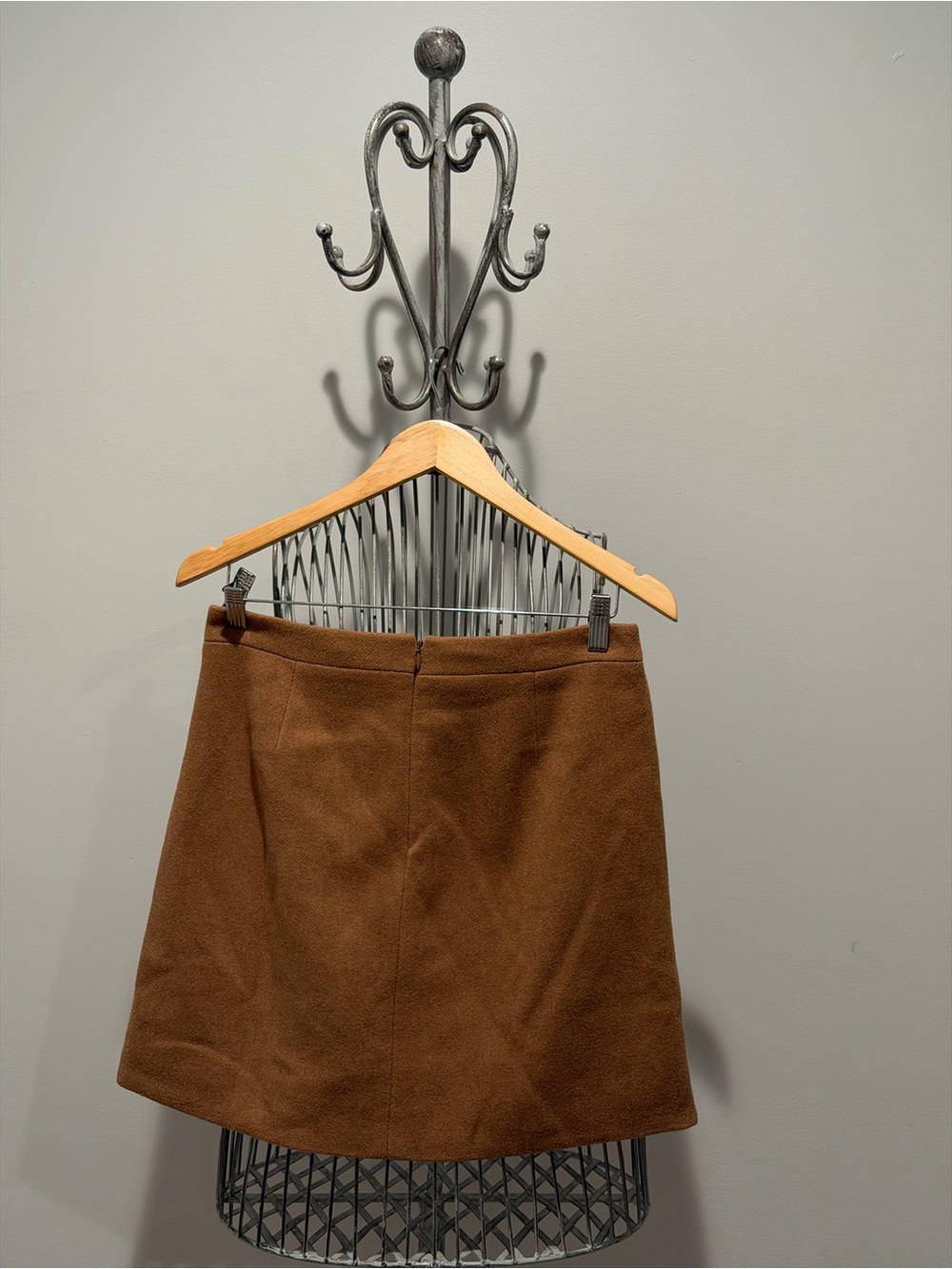J. Crew Tan/ Camel Ruffle Mini Skirt - Picture 2 of 5